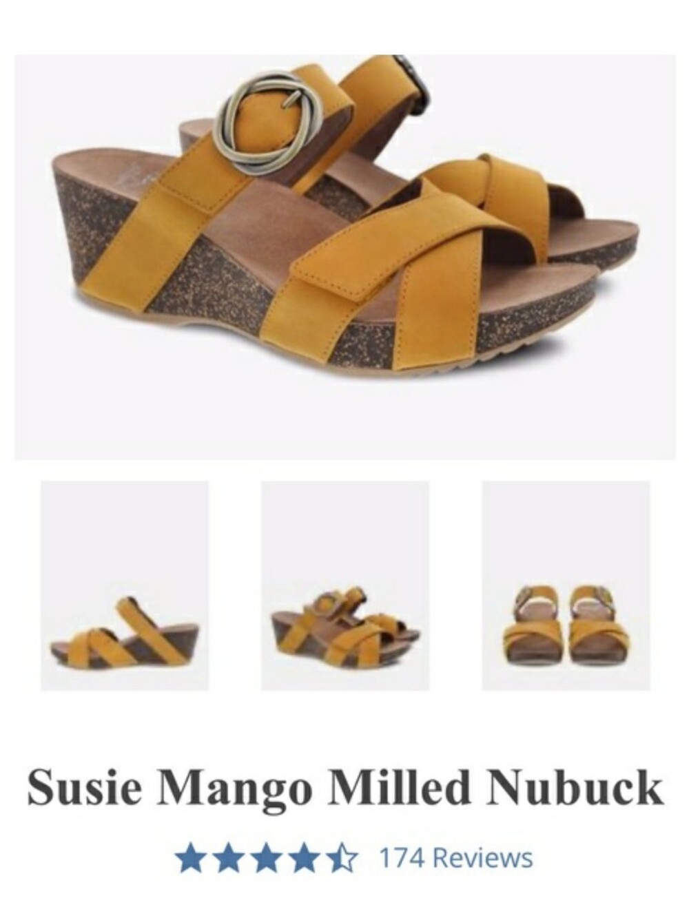 Size 9 -9.5/ 40 Dansko Susie Yellow Suede Sandal